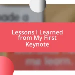 Lessons I Learned from My First Keynote